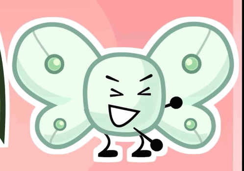 a drawing of a butterfly with a smiley face on it