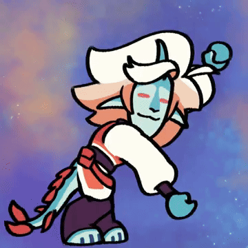 A Drawing Of A Cartoon Character With A Blue Face GIF