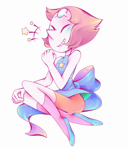A Drawing Of A Cartoon Character With A Pearl On Her Head GIF