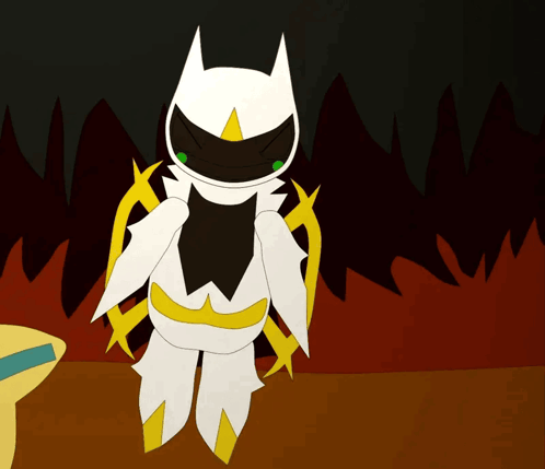 A Drawing Of A Cartoon Character With A Yellow Belt GIF