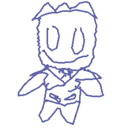 a drawing of a cartoon character with the number 00 on its face