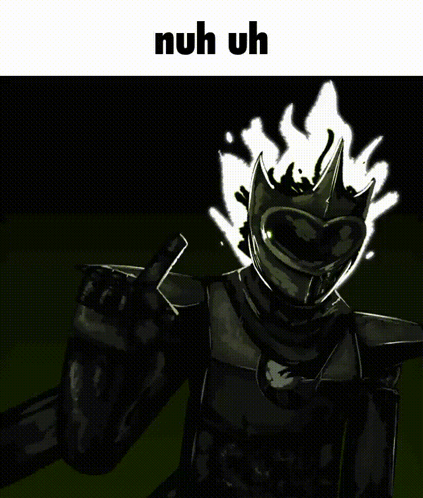 A Drawing Of A Cartoon Character With The Words Nuh Uh Below It GIF