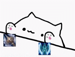A Drawing Of A Cat Laying On A Ledge Surrounded By Images . GIF