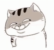A Drawing Of A Cat Making A Funny Face And Giving A Thumbs Down . GIF