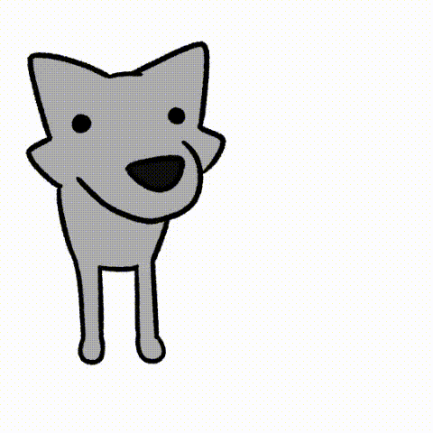 A Drawing Of A Cat With A Black Eye And A Black Mouth GIF