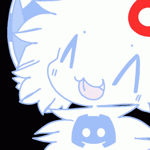 A Drawing Of A Cat With A Discord Logo GIF