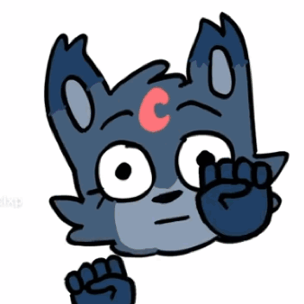 A Drawing Of A Cat With A Red C On Its Forehead GIF