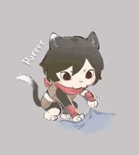 A Drawing Of A Cat With The Word Purrrr Written Next To It GIF