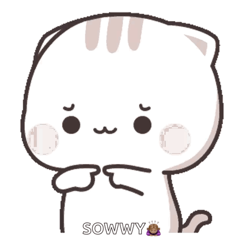 A Drawing Of A Cat With The Word Sowwy Written Below It GIF