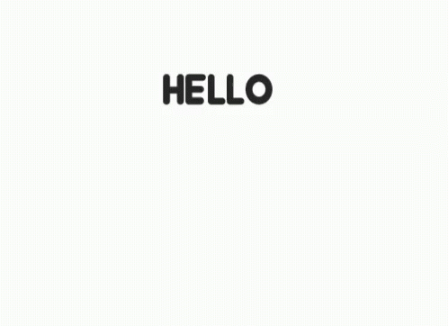 A Drawing Of A Cat With The Words Hello Written Above It GIF