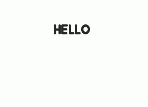 A Drawing Of A Cat With The Words Hello Written Above It GIF