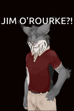 A Drawing Of A Cat With The Words Jim O ' Rourke Written Above It GIF