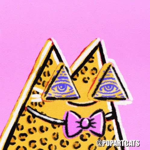 A Drawing Of A Cheetah Wearing A Bow Tie And Sunglasses GIF
