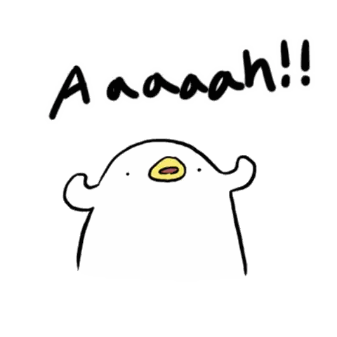 a drawing of a chicken with the words a aaah written below it