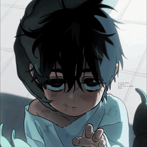 A Drawing Of A Child With The Number 0214 On The Bottom Right GIF