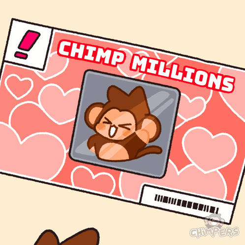 A Drawing Of A Chimp With The Words Chimp Millions GIF