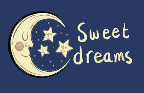 Crescent Moon And Stars With Sweet Dreams Text GIF