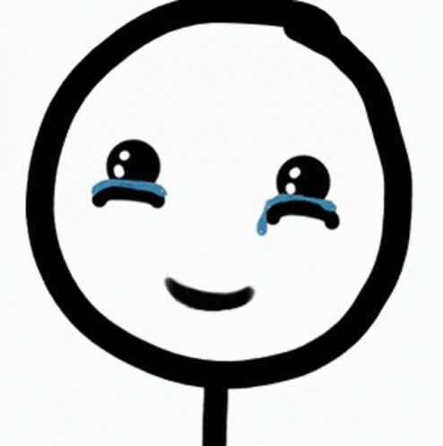 A Drawing Of A Face With A Tear Coming Out Of It GIF