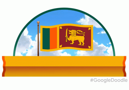 A Drawing Of A Flag With A Lion And Sword On It GIF