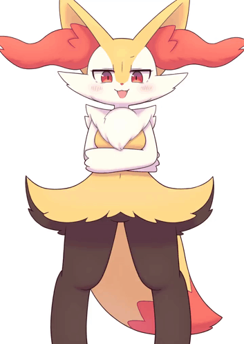 Fox With Crossed Arms And Red Eyes GIF
