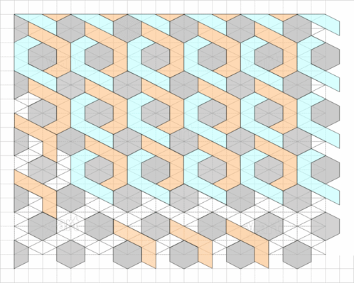 A Drawing Of A Geometric Pattern With A Grid In The Background GIF