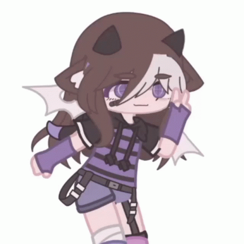 A Drawing Of A Girl Wearing A Purple Outfit GIF