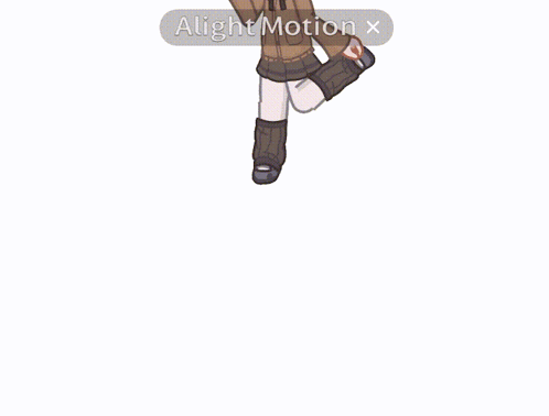 A Drawing Of A Girl With A Alight Motion X Sticker GIF