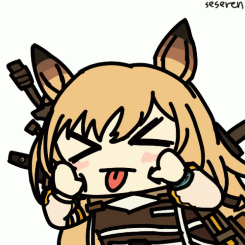 A Drawing Of A Girl With A Tongue Sticking Out And The Name Seseren On The Bottom GIF