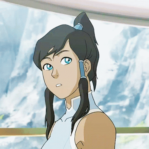 A Drawing Of A Girl With Blue Eyes And A Ponytail GIF