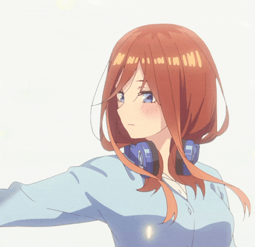 A Drawing Of A Girl With Headphones On Her Ear GIF
