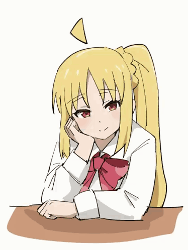 A Drawing Of A Girl With Long Blonde Hair GIF