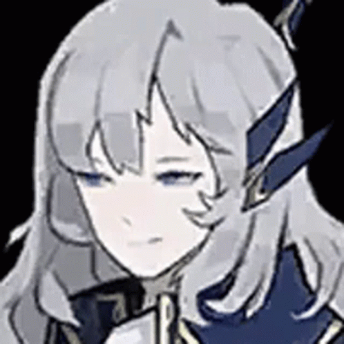 Drawing Of Girl With Long Hair And Blue Eyes GIF