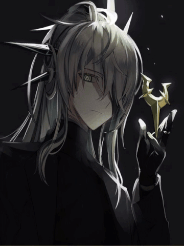 A Drawing Of A Girl With Long White Hair GIF