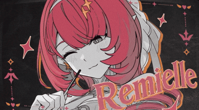 A Drawing Of A Girl With The Name Remielle Written On It GIF