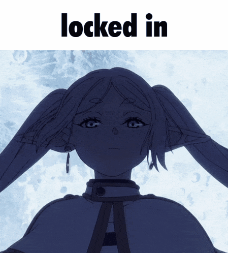 A Drawing Of A Girl With The Words Locked In Below It GIF
