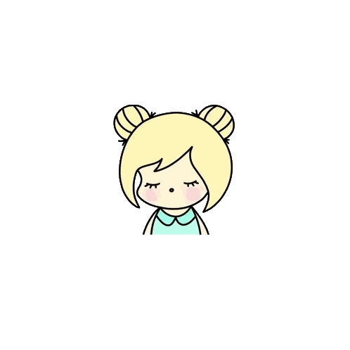 a drawing of a girl with two buns on her head