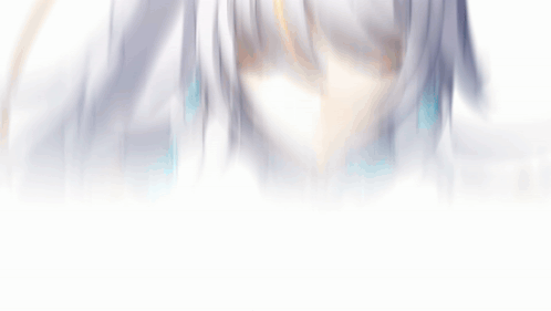 A Drawing Of A Girl With White Hair And Earrings GIF