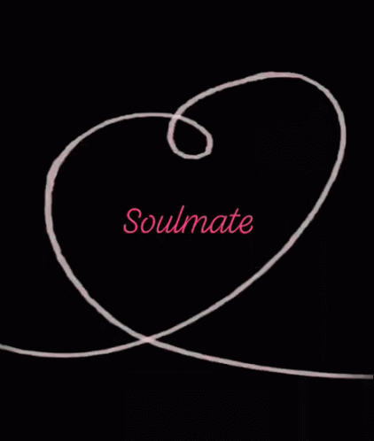 A Drawing Of A Heart With The Words Soulmate Written On It GIF