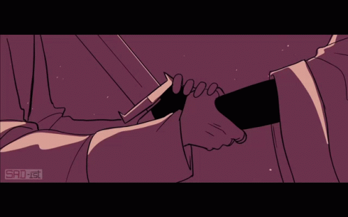 A Drawing Of A Man Holding A Sword With Phil Kill Me Written Below Him GIF