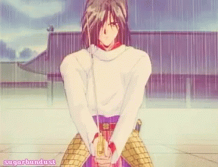 A Drawing Of A Man Holding A Sword With The Words Sugarbundust Written On The Bottom GIF