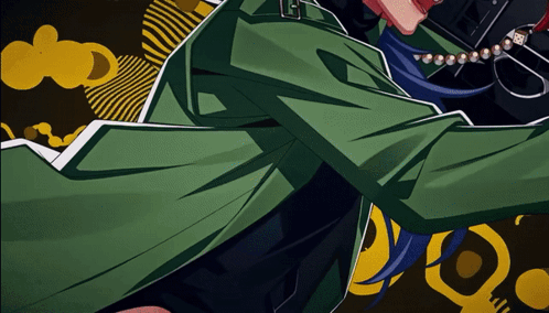 A Drawing Of A Man In A Green Jacket GIF