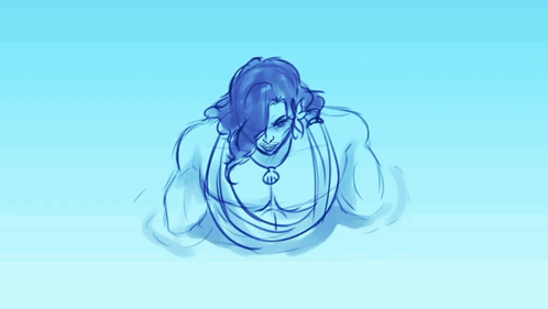A Drawing Of A Man Jumping Into Water With The Words Now Jump Into Water GIF