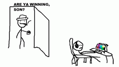 Man Standing In Doorway Are Ya Winning Son GIF