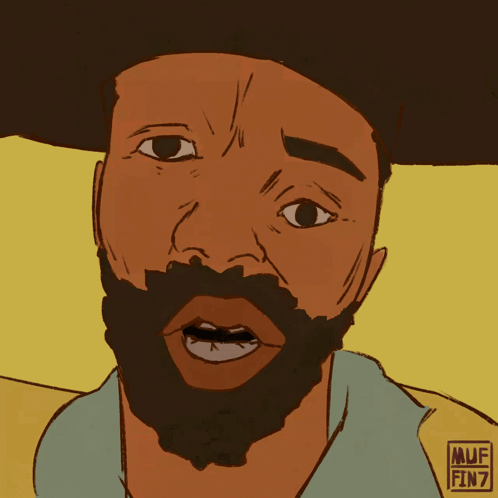 A Drawing Of A Man With A Beard And A Big Hat By Muf Fin7 GIF