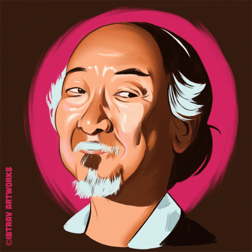 A Drawing Of A Man With A Beard And A Pink Circle Behind Him That Says Cbtraw Artworks GIF