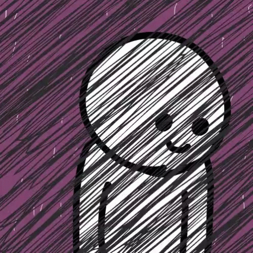 A Drawing Of A Man With A Purple Background GIF