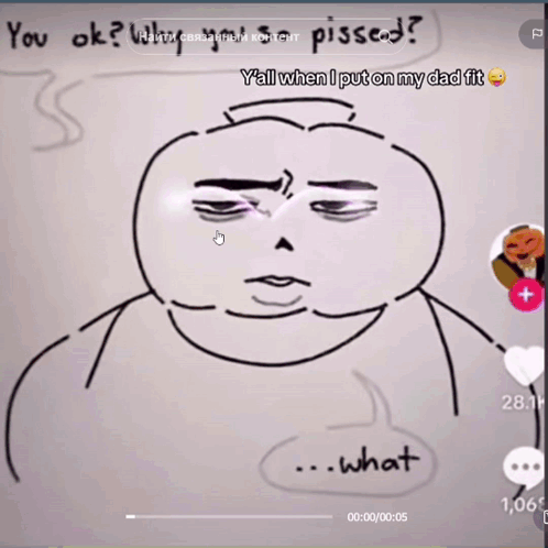 A Drawing Of A Man With A Speech Bubble Saying What GIF