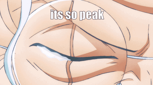 A Drawing Of A Man With Glasses And The Words " It 'S So Peak " GIF