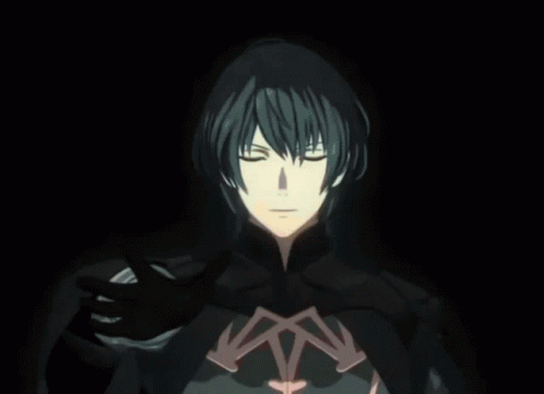 A Drawing Of A Man With Green Hair And A Black Suit GIF