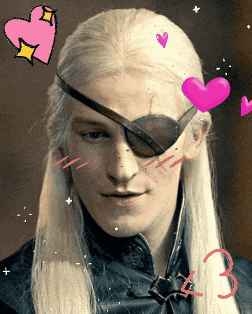 A Drawing Of A Man With Hearts Around Him And The Number 3 On The Bottom GIF